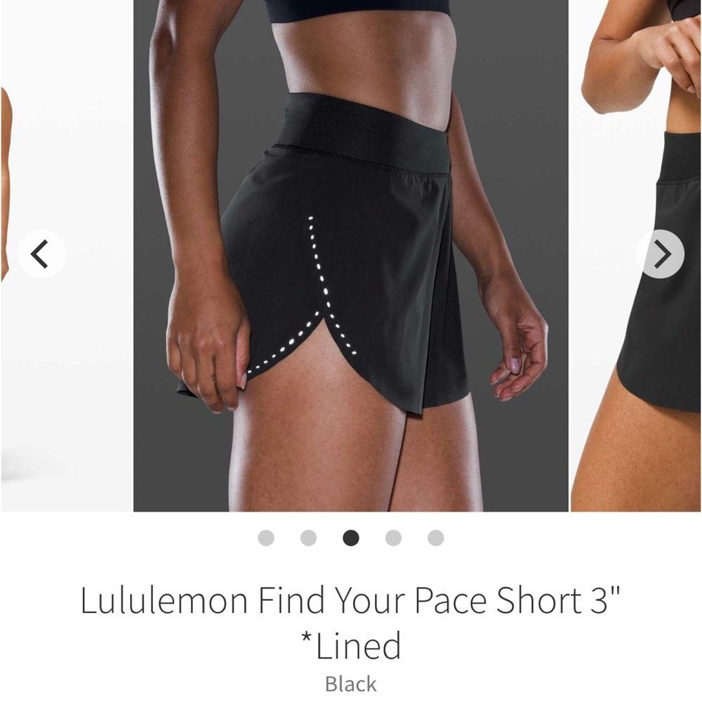 lululemon athletica Women's Black Find Your Pace Shorts